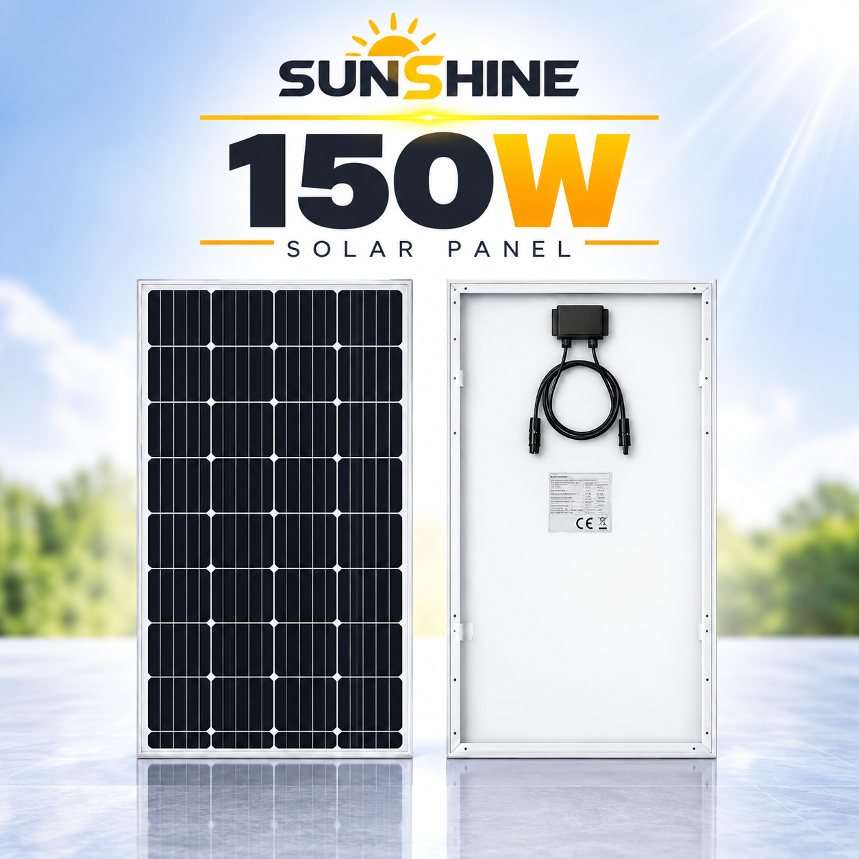SUNSHINE 150W Germany Cell 12V Mono Solar Panel price in bangladesh