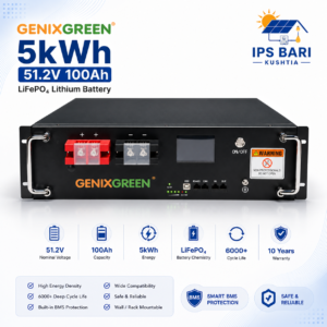 Genixgreen 5kWh 51.2V 100Ah LiFePO₄ Lithium Battery Price in Bangladesh