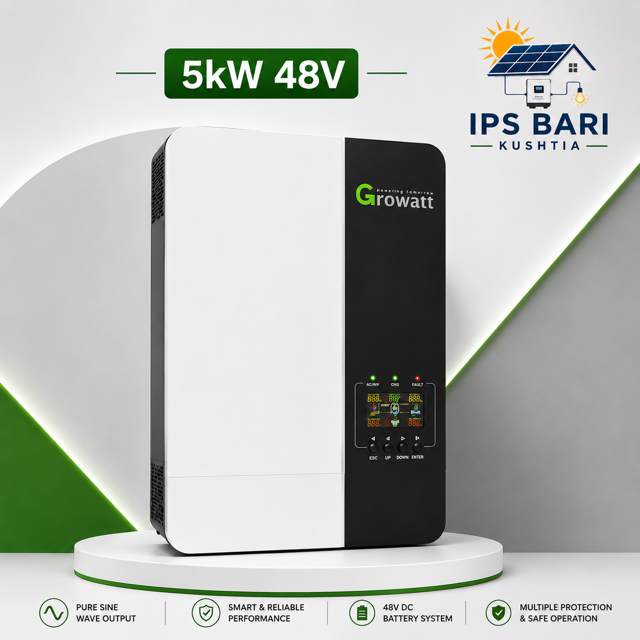 Growatt SPF 5000 ES 5KW 48V Off-Grid Hybrid Solar Inverter Price in Bangladesh