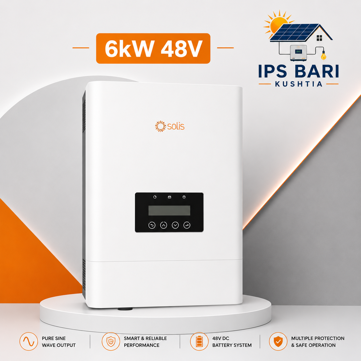 Solis S6-EO1P 6K-48 6kW 48V Single Phase Off-Grid Hybrid Solar Inverter Price in Bangladesh