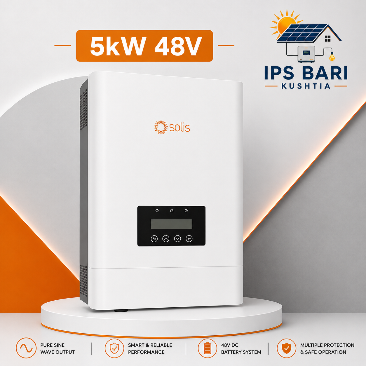 Solis S6-EO1P 5K-48 5kW 48V Single Phase Off-Grid Hybrid Solar Inverter Price in Bangladesh