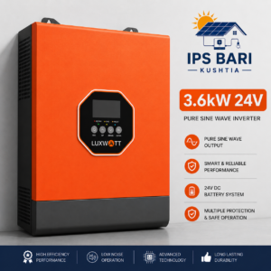 LUXWATT L-HOLLE-3K6 3.6KW 24V Pure Sine Wave Hybrid Solar Inverter Price in Bangladesh