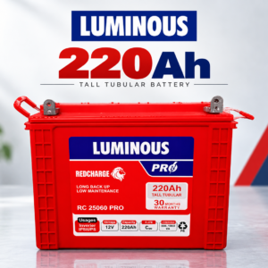 Luminous Pro 220Ah Tall Tubular Battery 12V IPS Battery Price in Bangladesh